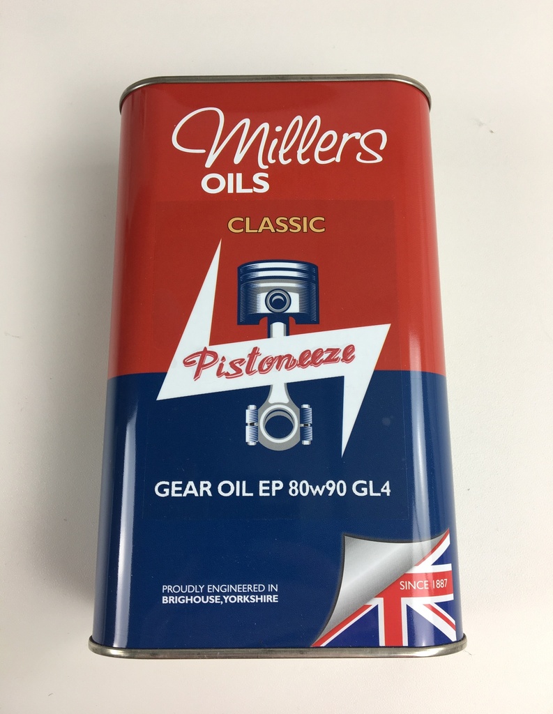 Millers olie EP 80W90 GL4 gear oil (versnellingsbak en stuurhuis olie) liter 0.9ltr M40 140, 145, 164, Amazon  P1800, P1800 E, P 1800 ES, P 210, Pv 444, PV 445 DUETT, Pv544