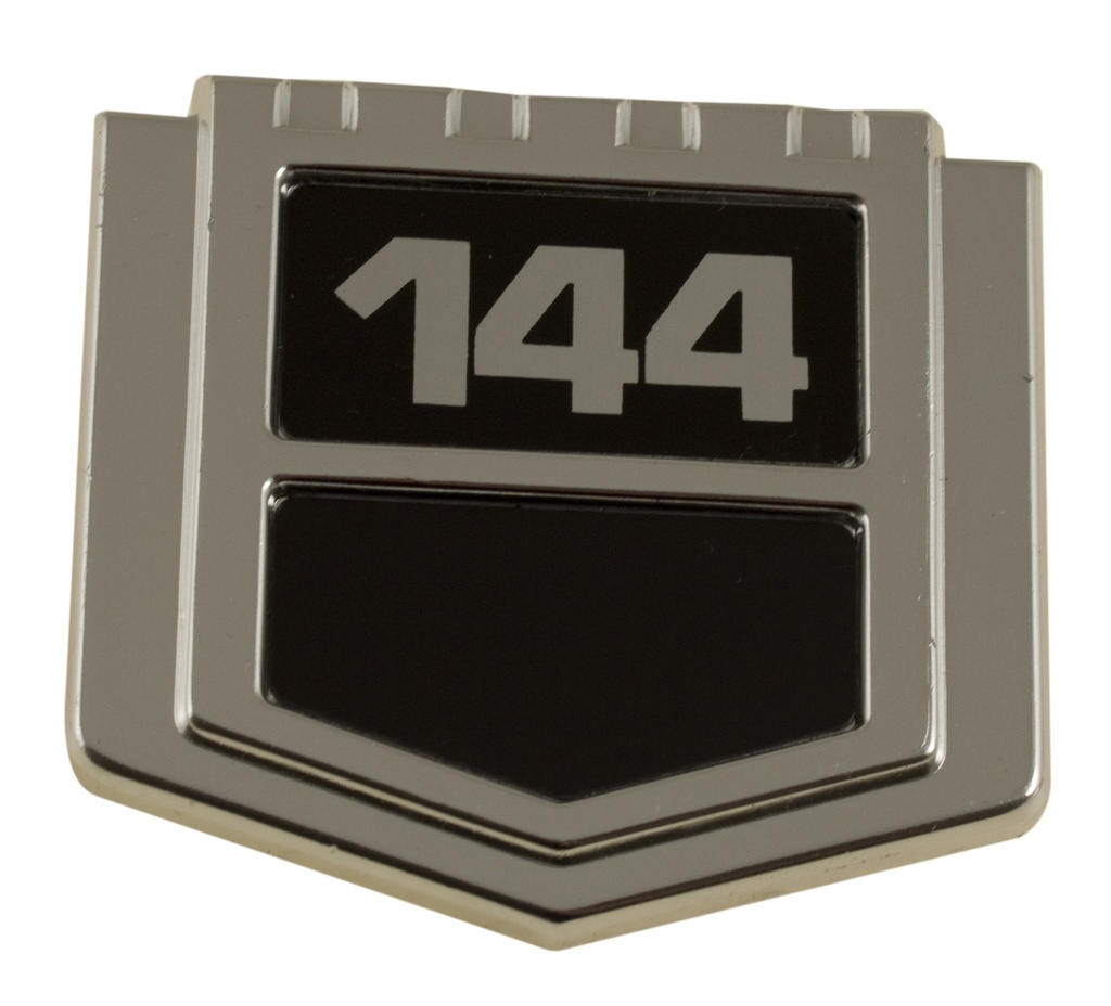 Embleem "144" 1973-1974 voorscherm niet meer leverbaar