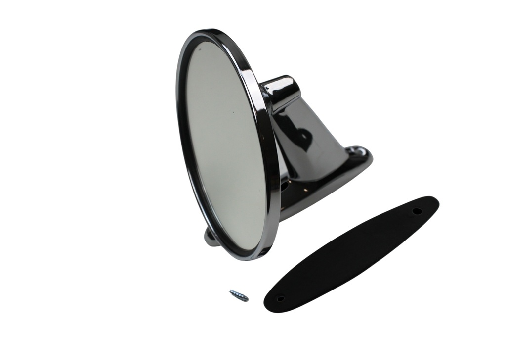 Volvo Mirror round (GT look) chrome diameter 11cm with screw fixing (5 cm distance) Volvo part no 276610