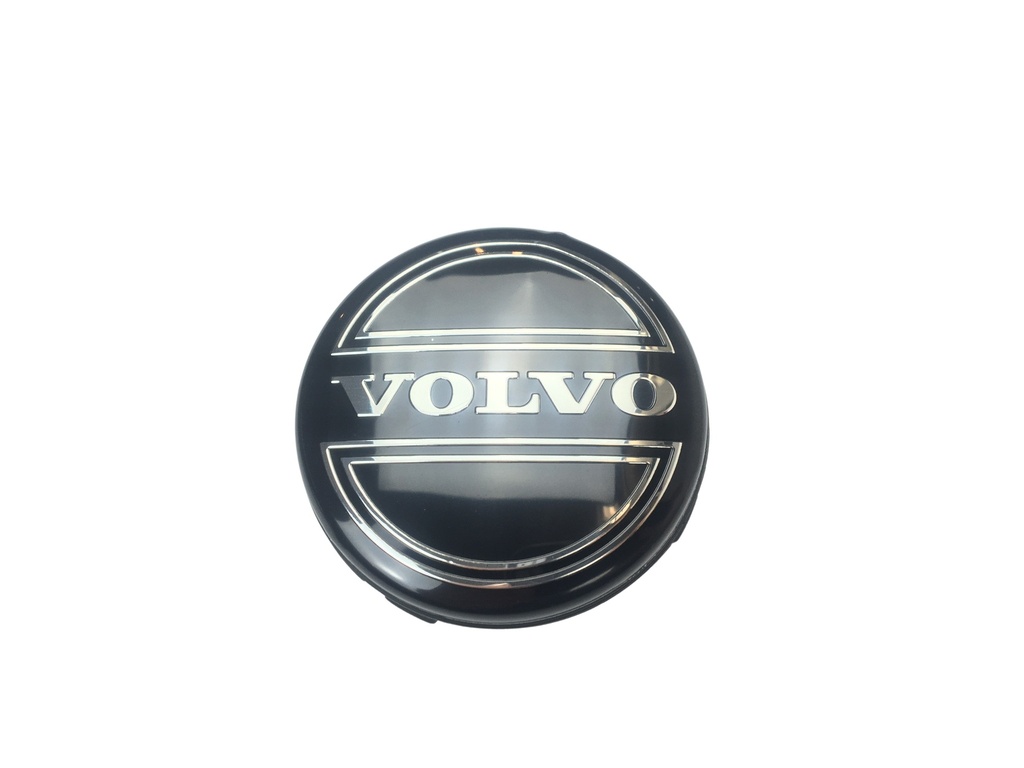 Naaf dop Volvo velg 64mm zwart/zilver 850+V70 div modellen (30666913)