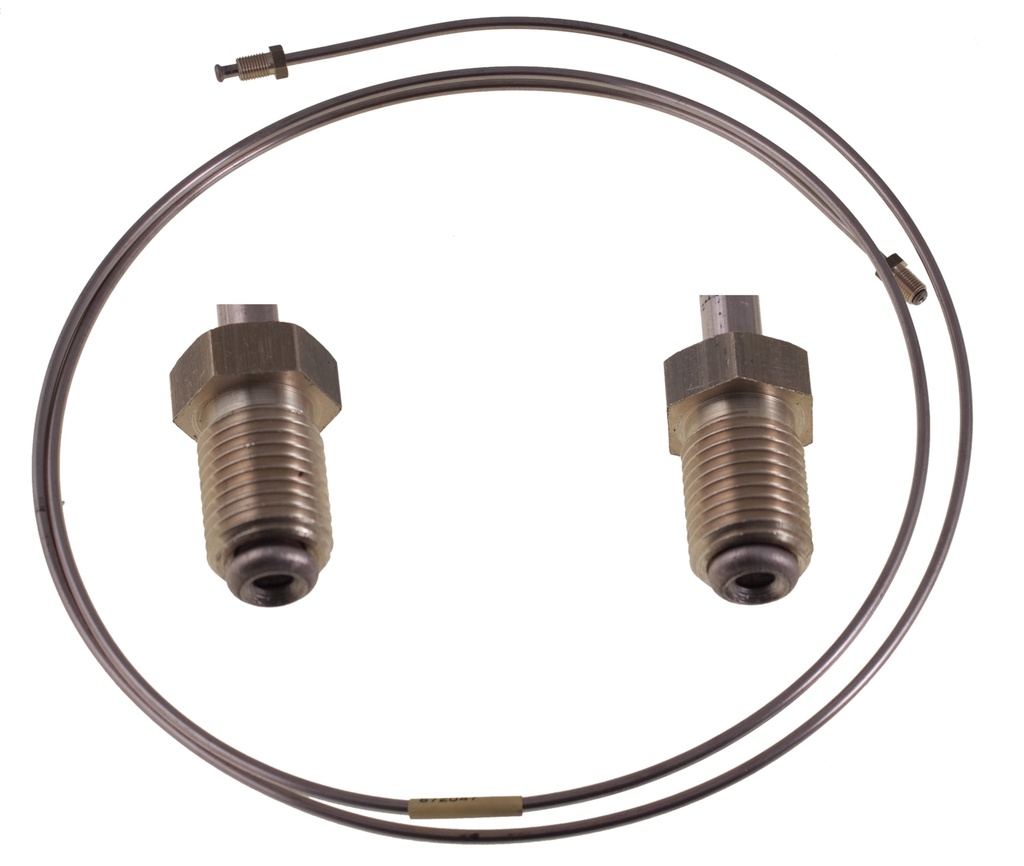 Remleiding Amazon enkel systeem onder auto verdeelblok naar achteras met begrenzer 1966+