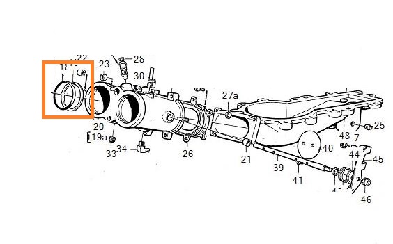 Volvo Back-Up Ring Manifold B27 B28 Injection 240 260 760 Volvo Part No. 943711