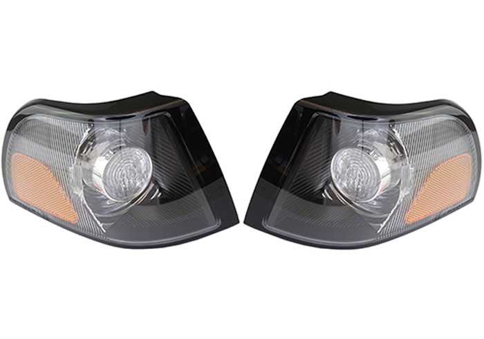 Corner lamp zwart base USA Links en rechts set V70 S70 knipperlicht richtingaanwijzer stadslicht