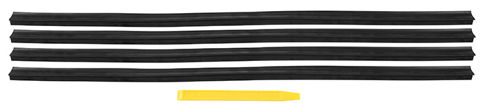 [83433450] Rubber portier ruit schraaprubber 240+260 set a 4 stuks 1255967 1255968 3540121 3540123 1021466 1021467