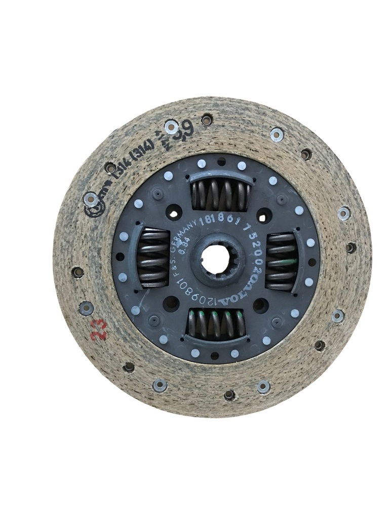 Volvo Clutch plate 240+260 1974-1980 M45 +M46 coarse splines (381297) 10 splines  NOS Volvo part no 1209801