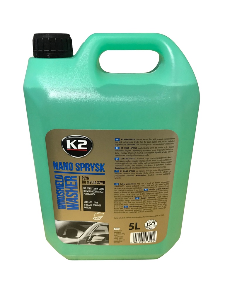 Ruitensproeiervloeistof 5 liter Zomer nano