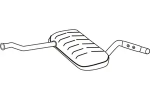 Volvo Middle Silencer 5-CYL Petrol without Turbo Volvo S70 - V70 - C70 Volvo part no 9470337