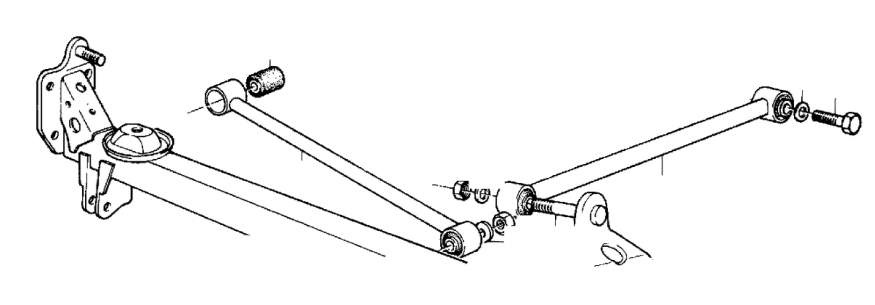 Volvo panhard rod 440 460 available used Volvo part no 3419865