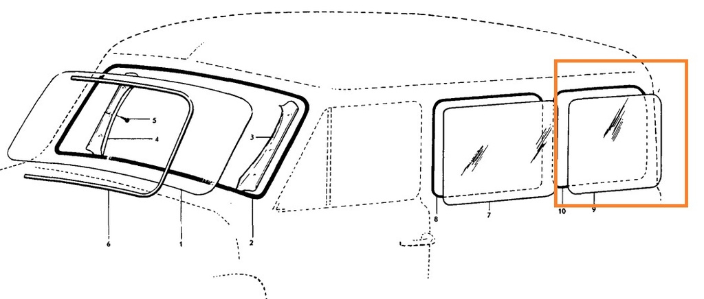 glas duett C-D stijl, alleen gebruikt beschikbaar links of rechts bruikbaar