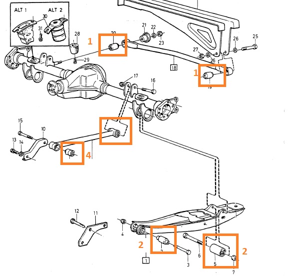 Alle rubbers achteras 240