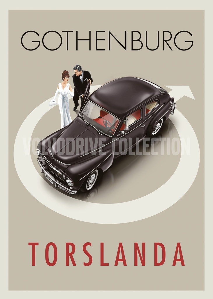 Poster PV gothenburg torslanda  PV544 retro poster