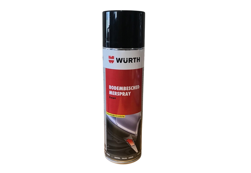 Spuitbus Bodembeschermer stone guard overschilderbaar zwart 500ml Wurth