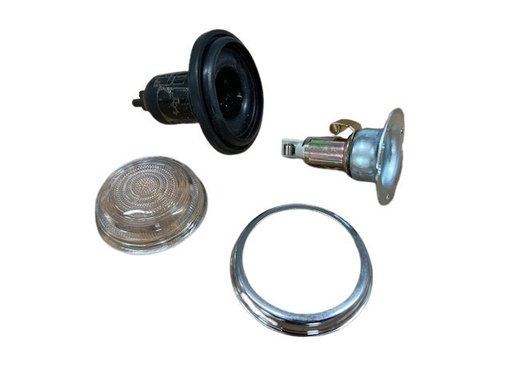 [651801] Volvo Flashing light PV444 + P445 for complete direction indicator (rim + glass + reflector + rubber) Volvo part no 651801