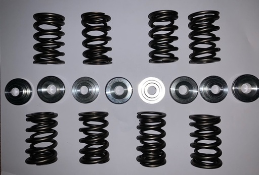 [418737PD] Volvo Valve spring B18+B20+B30 double spring performance set 8 pieces 6000 rpm incl HD valve seats Volvo part no 418737PD