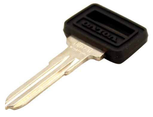 [1316957] Kontakt portier sleutel  240+260+740+760+780+940 1976-1998  blanke sleutel met Volvo logo  64mm lang origineel