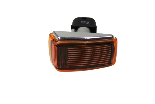 [6846318] Volvo Side lighting indicator front cover 240+260+740+760+940+960+90+V90+S90+V70 chrome/orange Volvo part no 6846318