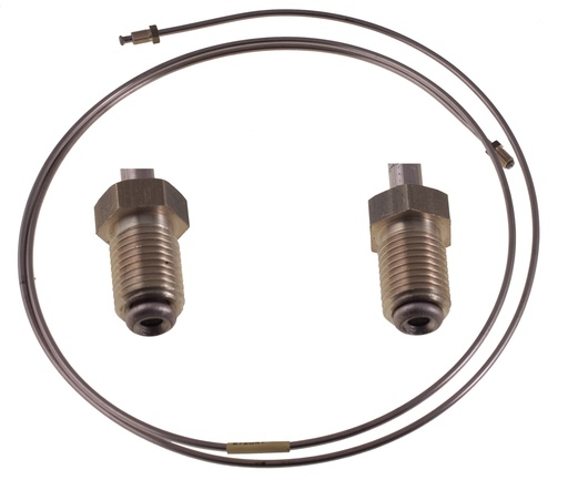 [672047] Remleiding Amazon enkel systeem onder auto verdeelblok naar achteras met begrenzer 1966+