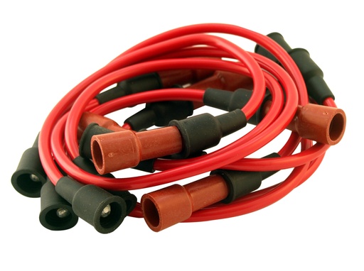 [275659] Volvo Spark plug cable set 164 B30A+E incl coil cable RED silicon 275663 Volvo part no 275659
