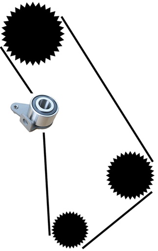 [21430003] Volvo Timing belt set belt + tensioner B19 B21 B23 B200 B230 360 240 740 940 set includes 271713 463633 Volvo part no 21430003