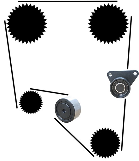 [21430012] Volvo timing belt set 850 S70 V70 petrol 2.0 2.4 2.5 without turbo Volvo part no 21430012