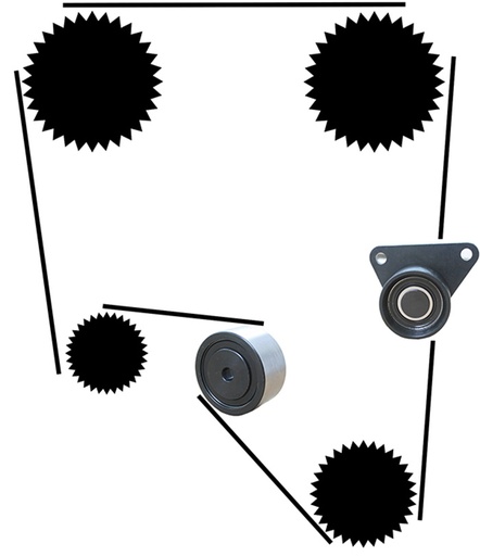 [21430014] Distributieriem set C70 850 V70 S70 S40 V40 benzine 148 tand B5204 B5234 B5244 B5254 V70N engine no 131155-1266127 year 2000-