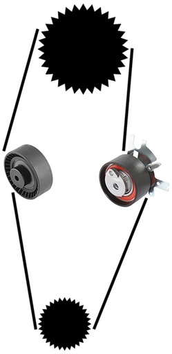 [21430030] Distributieriemset Volvo S40 - V50 - C30 - C70 - V70 - S80 D4204T