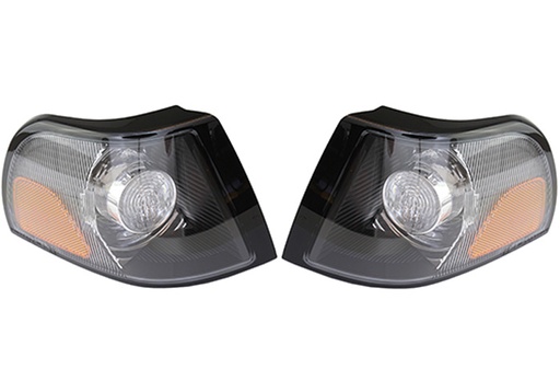 [35437050] Corner lamp zwart base USA Links en rechts set V70 S70 knipperlicht richtingaanwijzer stadslicht