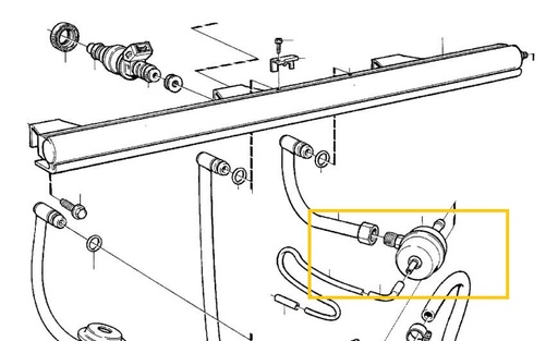 [3547653] Volvo Fuel pressure regulator Volvo 960 - S90 - V90 B6254S B6304S Volvo part no 3547653