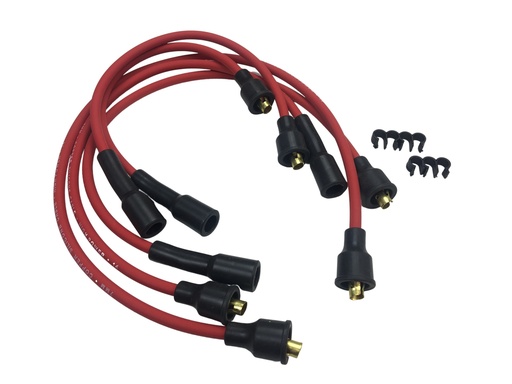 [275660] Volvo Spark plug wire set B16+B18+B20 RED silicon rubber incl coil cable Volvo part no 275660