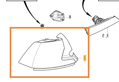 [31698712] achterlicht links S90 2017+ CH -4094, Variant code: JA02 or JA03