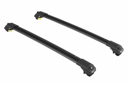 [DAK1001B] Dakdragers zwart voor aan roofrail/dakrail  Volvo V50 2004-2012 6 max 75kg dakrail  wing vorm, voor weinig windgeruis