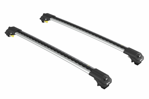 [DAK1001S] Dakdragers zilver voor aan roofrail/dakrail  Volvo V50 2004-2012 6 max 75kg dakrail  wing vorm, voor weinig windgeruis