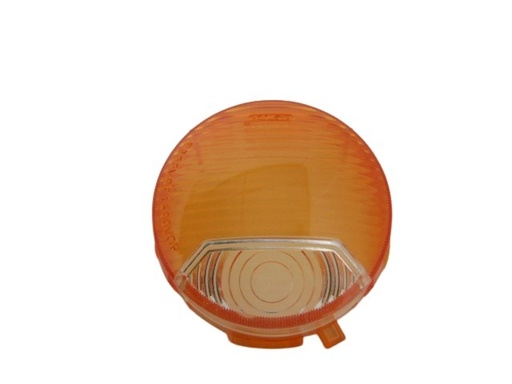 [668196] Glas knipperlicht P1800 oranje wit richtingaanwijzerglas amber wit  links of rechts bruikbaar